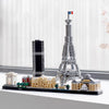 694PCS Arc De Triomphe Eiffel Tower Architecture Pairs Building Blocks 21044 Construction Set Toys Gift For Children Kids