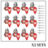 Medieval Military Roman Soldiers French Cavalry Figures Building Block Castle Guard Weapons Shield Helmet Banner Sword Toys K147