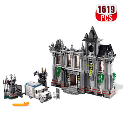 Superheroes Series Bat Arkham Asylum Building Blocks Ambulance Car Castle Street View Bricks Toys For Boys Kid Christmas Gifts