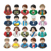 Kids 3D Family Figures Set Building Blocks City Worker Fireman Doctor Dolls Bricks Educational Toys For Children Birthday Gift