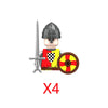 Military Building Blocks Medieval Solider Figures Knights of Jerusalem Crusades The War of Roses Legion War-horse Weapons Shield