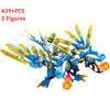 New Phantom Ninja Dragon Ship Model Building Blocks Sodiers Figures Boat Bricks MOC Creative Expert Kids Toys for Boys Children