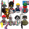 Kids Toys Halloween Zombies Building Blocks Line Infantry Judge Soldiers Mini Action Figures Toys For Kids Christmas Gifts