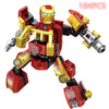 Building Blocks Mini Model Figures Compatible Marvel Spiderman Iron Man Venom Captain Hawk Deadpool Technic Armor City Gift Toys