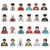 City Characters Action Figures Building Blocks Policeman Teacher Fireman Occupation Mini Figurine Dolls Bricks Set Children Toys