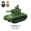 KV2 PanzerVI Sherman Military Tanks US Army Quan Guan WW2 War Weapon Soldier Figure Model Building Block Brick kid Children Toys