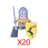 Military Building Blocks Medieval Anime Science Fiction Solider Figures Gifts Weapons Knight Legion Shields Helmet Mini Bricks