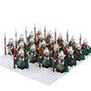 21pcs Medieval Dwarf Warrior Elves Knights lotr and Uruk-hai Orc Rohan Elves Warriors Sodier figures Building Brick Blocks Toys