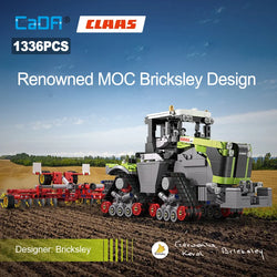 Cada 1336pcs 1:32 Famous CLAAS City Agricultural Vehicle Building Block MOC Bricksley Design Truck Bricks Toys Children Gifts