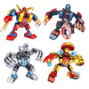 War Armor Mech Anti-Hulk Spiderman Iron man Mini Model Action Figure Building Blocks Compatible Legoboys Technic City Toy Gift