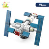 HUIQIBAO Mini Aviation Manned Rocket Model Building Blocks Space Aerospace Station Bricks City Construction Toys for Children