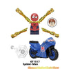 Superhero Iron Spider-Man Set Building Block Spider-Man Motorcycle Action Figure Building Block Children's Toy Gift