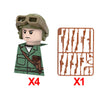 WWII Military Figure Building Blocks British German US Soviet Soldiers Map Rations Printed weapons 98K Bobosha Kid Gift Toy K127