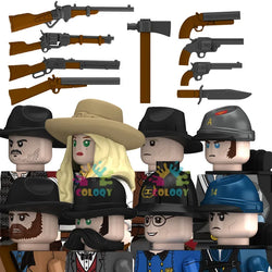 Kids Toys RDR2 Game Character Building Blocks Western Cowboy Police Cartoon Mini Action Figures Toys For Kids Christmas Gifts