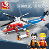 High-tech Avion Cargo Aircraft Rescue Plane Airport Airbus Airplane Model Building Blocks Figures City Brinquedos Creative Toys