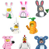 Rural animal action figure building block Rabbit koala chicken pig radish animal mini doll Building Block set  Halloween gift