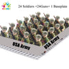 Kids Toys 24pcs/lot WW2 Military Soldier Building Blocks US UK Mini Action Figures Rifles Weapons Toys For Kids Christmas Gifts