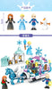 Friends Princess Luxury Ice Castles Playground House Movies Winter Snow Horse Figures Building Blocks Set Toy For Girls Diy Gift