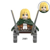 Anime Attack on Titan Wiki Bricks Survey Corps Erem Jaeger Armin Levi Mikasa Mini Action Toy Figures Building Blocks For Kids