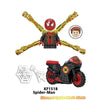 Superhero Iron Spider-Man Set Building Block Spider-Man Motorcycle Action Figure Building Block Children's Toy Gift