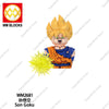 WM2677 2678 Cartoon Dragon Ball Mini Action Figure Doll Building Blocks Anime Characters Goku Super Saiya Birusu Model Toy Gifts