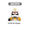 X0351 Clone Trooper Kamino Building Blocks Bomb Squad Trooper Bricks 501st Legion Jet Troopers Figure Captain Grey Mini Kid Toy