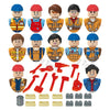 Mini City Action Figures Building Block Girl Driver Teacher Waiter Police Pirate Captain Different Characters Bricks MOC Toys