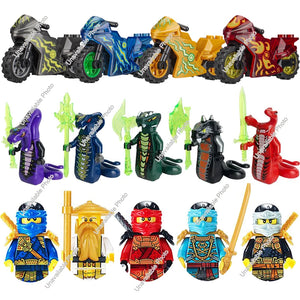 Ninja Figure Building Blocks Nya Lloyd Lord Garmadon E Mr. Skull Wizard Moro Omega Chokun Anime Doll Model Brick Kid's Toy Gifts