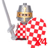 Medieval War Castle Militia American Civil War Soldiers Building Block Figure Soldier Weapon Infantry Knight Blacksmith Toy K147