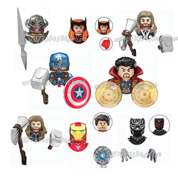 Marvel Legends Ironman Spiderman Wolverine Deadpool Mini Figures Building Blocks Heros Mini Action Figures Bricks Toys Gifts Boy