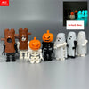 Single Sale MOC Bricks Halloween Luminous Ghost Skeleton Assembly Action Figure Educational Building Blocks Children Toys Gifts