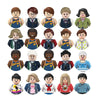 Kids 3D Family Figures Set Building Blocks City Worker Fireman Doctor Dolls Bricks Educational Toys For Children Birthday Gift