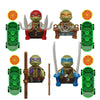 Ninja Turtle Movie Mini Action Figures Bricks Leo Raph Don Weapons Assemble Building Blocks MOC DIY Toys for Children