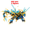 New Phantom Ninja Dragon Ship Model Building Blocks Sodiers Figures Boat Bricks MOC Creative Expert Kids Toys for Boys Children