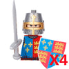 Medieval War Castle Militia American Civil War Soldiers Building Block Figure Soldier Weapon Infantry Knight Blacksmith Toy K147