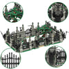 Halloween Haunted House Cemetery Skeleton MOC The Gates of Hell Sence Fence Assemble Building Blocks Friends Game Gift Kids Toys