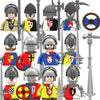 Military Building Blocks Medieval Solider Figures Knights of Jerusalem Crusades The War of Roses Legion War-horse Weapons Shield